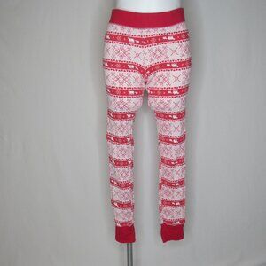 Victoria's Secret Fair Isle Print Thermal Pajama Pants Pink Women's S Small